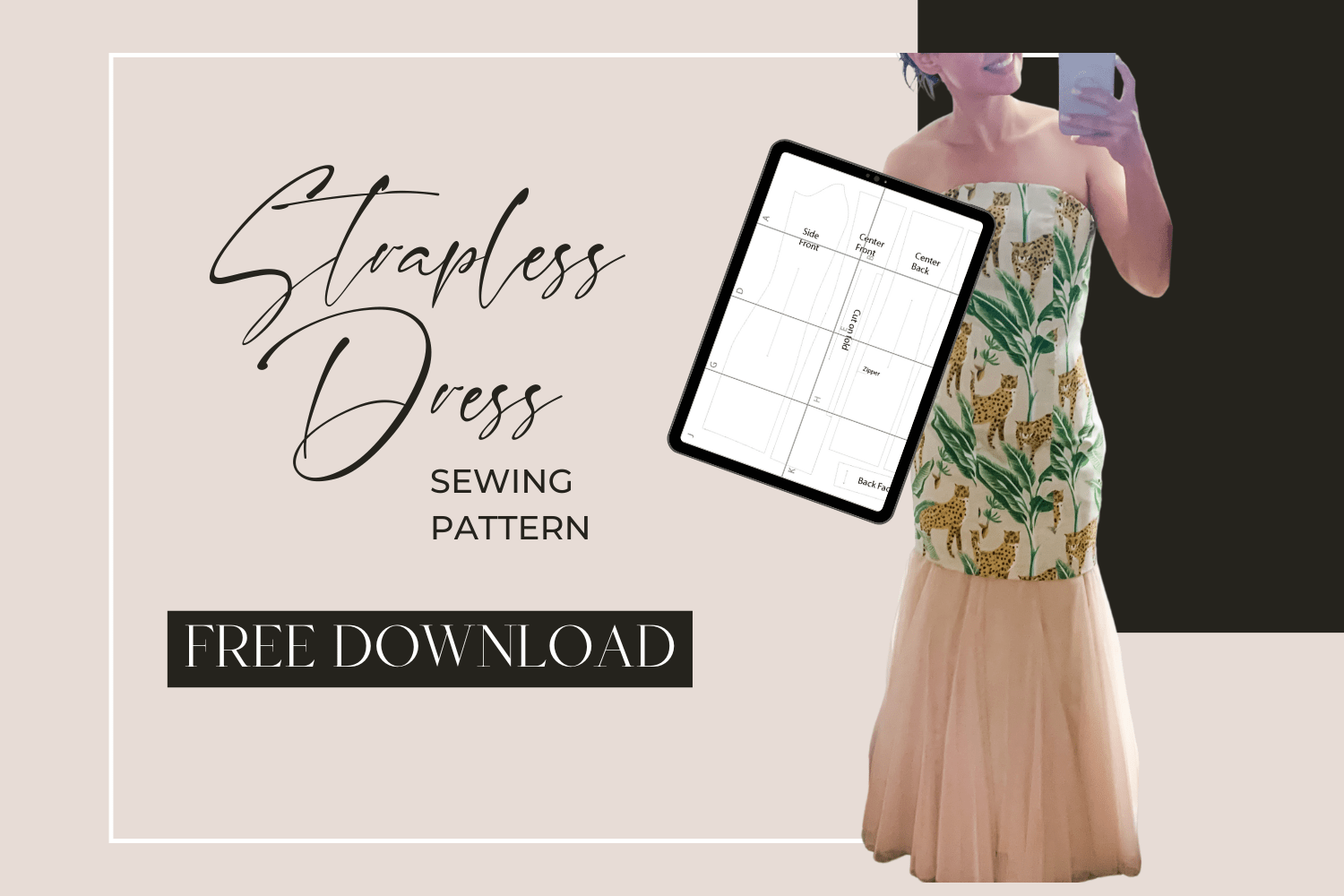 A Pattern-Free Strapless Sundress