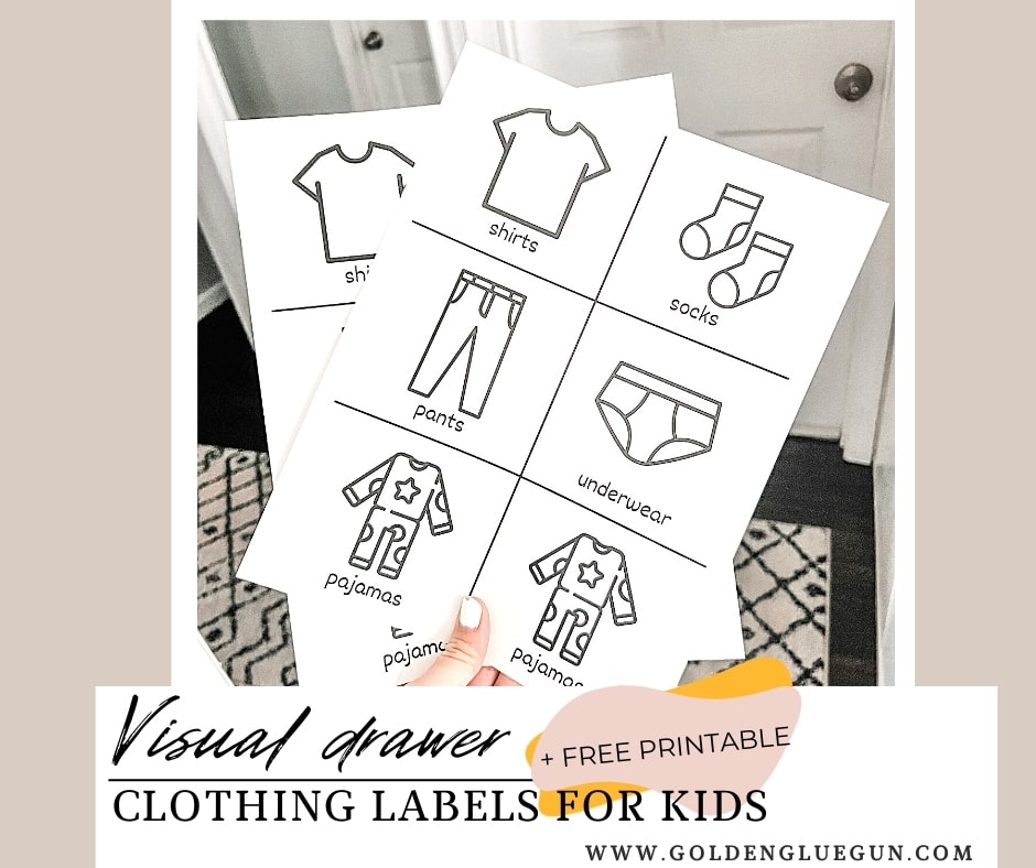 Kids Dresser Labels, Clothing Labels, Kids Clothing Labels, Printable Labels,  Drawer Labels, Kids Labels, Labels for Clothes, Kids Closet 